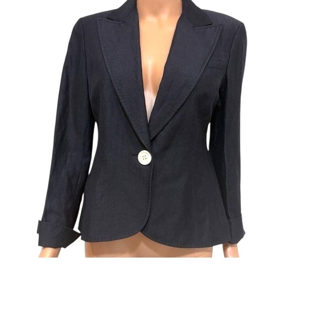 Lafayette 148 New York 4 linen wool blend blazer jacket C 3047